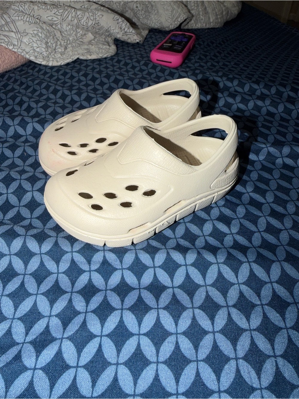 Kids Cream Slip-On Vented Sandals